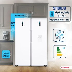 تصویر یخچال و فریزر دو قلو 40فوت سری هایپر مدل SN6 1219 GW SN6 1219 GW