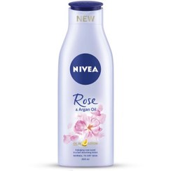 تصویر لوسیون بدن گل رز و روغن آرگان نیوآ nivea rose argan oil body lotion