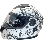 تصویر کلاه فک متحرک intense راپیدو مدل 950 سفید کارتونی 