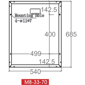 تصویر پنل خورشیدی 70 وات مونو کریستال برند EPEVER Solar Panel 70W Mono EPEVER