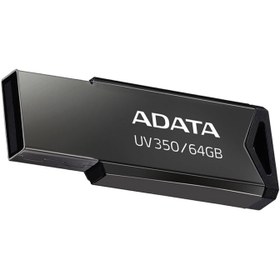 تصویر ADATA UV350 USB 3.2 Flash Memory – 64GB – مشکی – (گارانتی پنج ساله آونگ) 