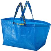 تصویر کیف قابل حمل بزرگ آبی 71 لیتری ایکیا مدل IKEA FRAKTA ا IKEA FRAKTA carrier bag large blue 55x37x35 cm 71 l IKEA FRAKTA carrier bag large blue 55x37x35 cm 71 l