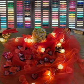 تصویر تور عروس سانول رنگ بندی 