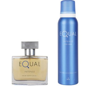 تصویر HUNCA اکوال پک کادویی اینتنس مردانه دوتکه کارتنی(8754) ٍEQUAL PACK EAU DE TOILLETE+DEODORANT FOR MEN ٍGIFT SET INTENSE