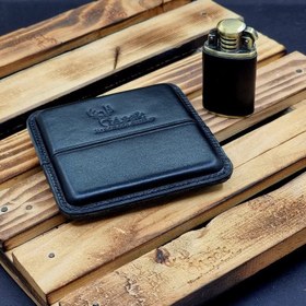 تصویر کیف سیگار چرم طبیعی دست دوز 01 Handmade natural leather cigarette case 01