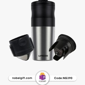 تصویر اسپرسو ساز تبلیغاتی LEPRESSO مدل Portable Burr Grinder Coffee Maker 