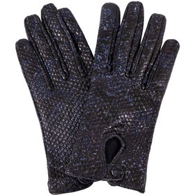 تصویر دستکش زنانه مدل N128 مشکی سرمه ای mante | CD5A1301282542241101106100700
