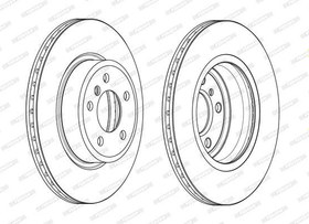 تصویر دیسک ترمز جلو فرودو کد DDF2039C مخصوص بی ام و 520i و 523i اتاق F10 