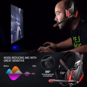 تصویر هدست مخصوص بازی اونیکوما مدل k18 onikuma k18 gaming headset