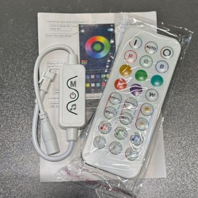 تصویر ریموت RGB ریسه های اکولایزری 