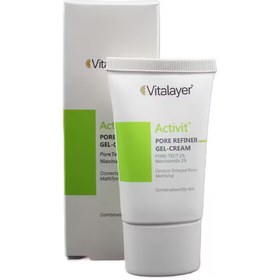 تصویر ویتالیر کرم ژل جمع کننده منافذ باز پوست اکتی ویت Vitalayer Activit Pore Refiner Gel Cream