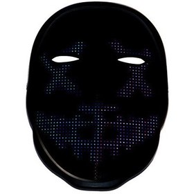 تصویر ماسک LED تغییر چهره LED Mask With Face Transforming-Light Up programmable mask,cool led mask,LED light up screen mask,led mad mask