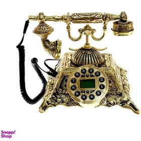 تصویر تلفن برنزی مدل چهارگوش 