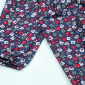 تصویر پیراهن دخترانه بهاری پشمی با یقه گلدوزی – سایز ۴ تا ۱۰ سال 