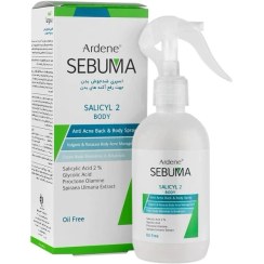 تصویر اسپری ضد جوش بدن آردن سبوما سالیسیل 2 حجم 250 میلی لیتر Ardene Sebuma Anti Acne Back and Body Spray 250ml