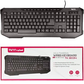 تصویر کیبورد سیمی تسکو مدل TK 8034 TSCO TK 8034 Wired Keyboard