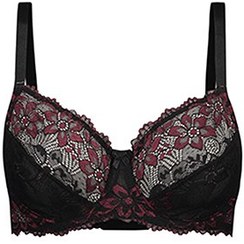 تصویر سوتین زنانه ژولانیک مدل فنردار گیپور دو رنگ کد S101 کالکشن راولا 