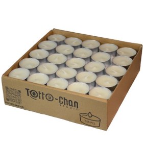 تصویر شمع وارمر مشکی توتوچان بسته 100 عددی TOTTOCHAN TEALIGHT CANDLE - 100 PCS - BLACK