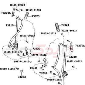 تصویر قلاب کمربند ایمنی ( تویوتا , پرادو ) 
