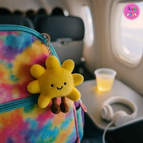 تصویر جاکلیدی خورشید عروسکی فانتزی – نرم، ضد حساسیت و قابل شستشو 