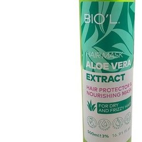 تصویر ماسک مو پمپی عصاره آلوئه ورا داخل حمام بیول حجم 500 میل Biol Hair Mask Pumpy With Aloe Vera Extract 500ml