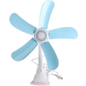 تصویر پنکه رومیزی و پنکه آویز دار مدل HJ-588A-5 There is a table fan and a hanging fan