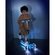 تصویر اسکوتر مینی دلوکس پلاس درخشان با چرخ های چراغ دار مدل Micro - Mini Micro Deluxe Glow LED - Artic Blue Plus _اسکوتر 