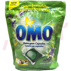 تصویر کپسول لباسشویی امو OMO OMO Caps White Orchid & Mint 42p 840g