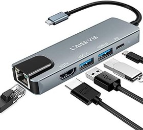 تصویر هاب USB,TYPE-C هشت کاره HUB USB,TYPE-C 8 PORT