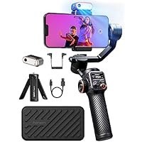 تصویر hohem iSteady M6 Kit Gimbal Stabilizer for Smartphone, 3-Axis Phone Gimbal with AI Tracking Sensor Magnetic Fill Light, Gimbal Stabilizer for iPhone & Android, Phone Stabilizer for Video Recording hohem iSteady M6 Kit Gimbal Stabilizer for Smartphone, 3-Axis Phone Gimbal with AI Tracking Sensor Magnetic Fill Light, Gimbal Stabilizer for iPhone & Android, Phone Stabilizer for Video Recording