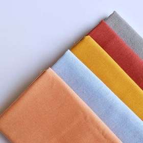 تصویر پارچه لینن نخ رنگی 