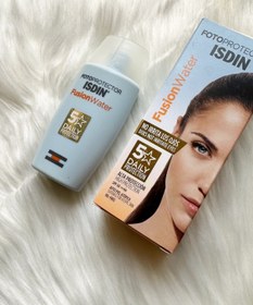 تصویر کرم ضدآفتاب ایزدین فیوژن واتر  SPF50 اصل Izdin sunscreen model Fusion water SPF50 volume 50 ml