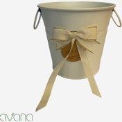 تصویر سطل فلزی سفید 