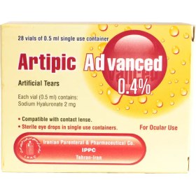 تصویر اشک مصنوعی آرتیپیک ادونسد 0.4 درصد Artipic Advanced 0.4 Artificial Tears