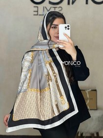 تصویر شال ابریشم DIOR مشکی کد2138 