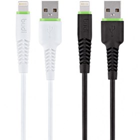 تصویر کابل فست شارژ لایتنینگ به یو اس بی budi Lightning Charger Cable 1.2M 