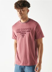 تصویر تی‌شرت با یقه گرد و شعار برند lee cooper Slogan Crew Neck T-Shirt