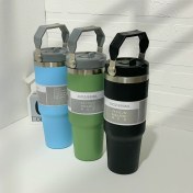 تصویر تراول ماگ استنلی ظرفیت ۹۰۰ میلی لیتر رنگ آبی آسمانی 