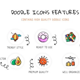 تصویر دانلود آیکون 500 Doodle Icons 