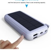 تصویر شارژر همراه خورشیدی کانفلون مدل Q20T ظرفیت 20000 میلی آمپر ساعت Conflon Q20T solar portable charge 20000 mah