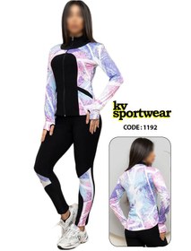 تصویر ست سویشرت شلوار ورزشی زنانه کد 007 womens sweatshirt and sports pants set code 007