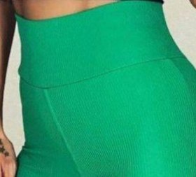 تصویر لگ کبرتی بوت کات سبز زارا(چاکدار) Leggings