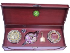 تصویر پک زعفران نیم مثقالی قوری و هاونگ دار 