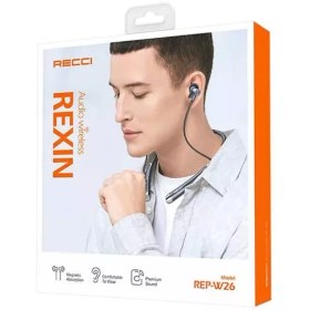 تصویر هندزفری بلوتوث گردنی HiFi رسی Recci REP-W26 Neckband HiFi Sound Quality 