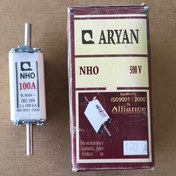 تصویر فیوز کاردی 100 آمپر پایه بلند NHO knife fuse with indicator