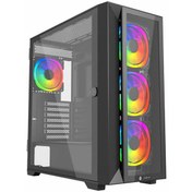 تصویر کیس کامپیوتر لاجی کی C474B ARGB Mid Tower مشکی Logikey C474B ARGB Mid Tower Black Computer Case
