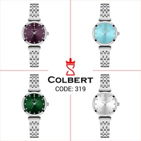 تصویر ساعت مچی زنانه کلبرت کد 319 L - استیل / سفید colbert /code: 319 L