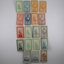 تصویر ست ۶ عددی تمبر کلکسیونی محمدرضا شاه پهلوی 