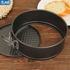 تصویر ست قالب کیک کمربندی ۳ تایی دایره، مربع و قلب 