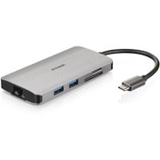 تصویر هاب USB-C دی لینک D-link DUB-M810 با HDMI/Ethernet/Card Reader/Power 